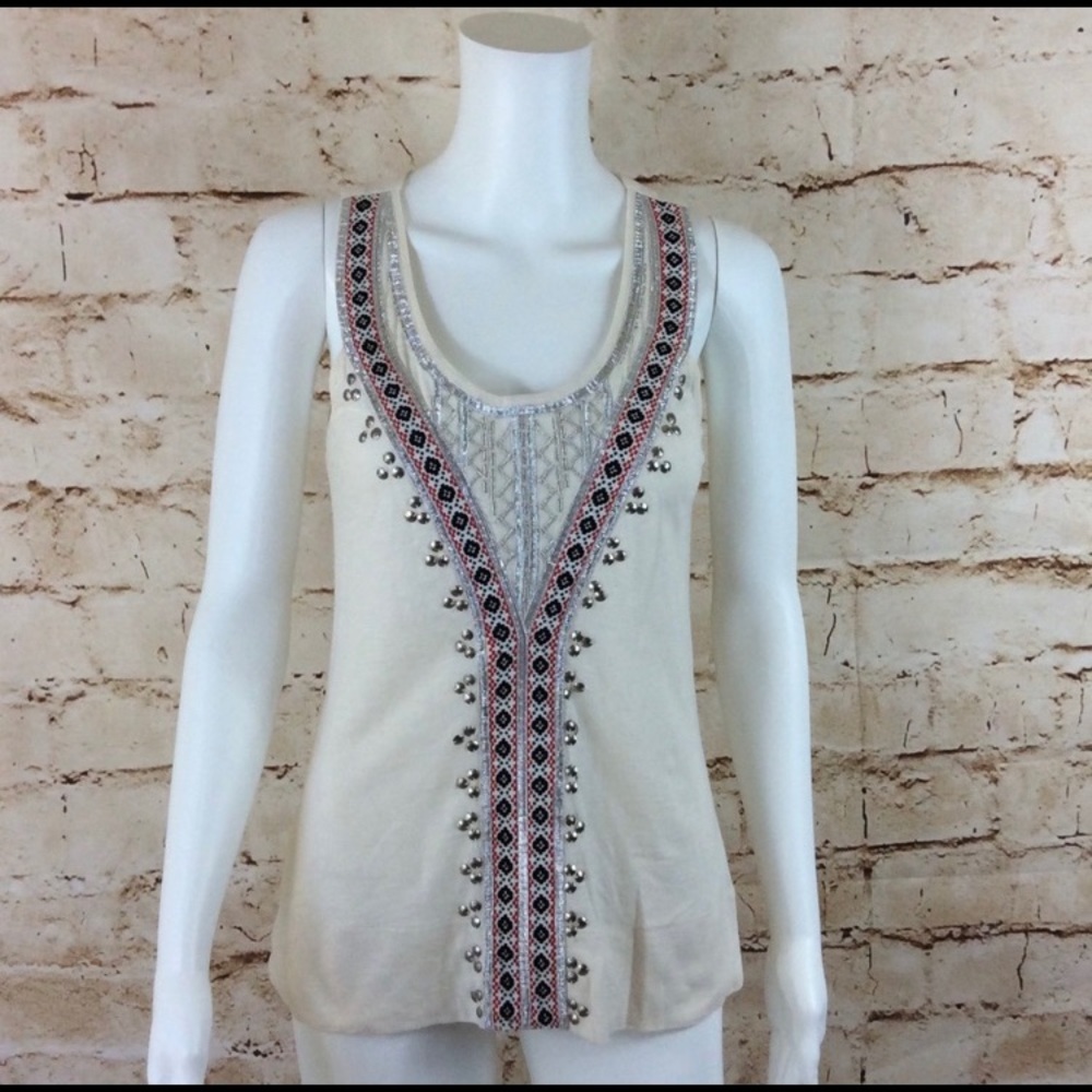 Embellished Anthropologie Tank